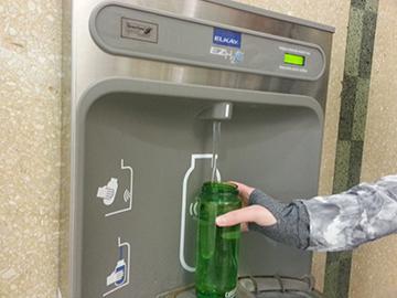 New water fountains around the school have saved 167,645 bottles from landfills. 