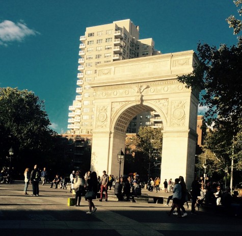  “The center fountain Washington Square park is my favorite spot. In the summer it’s a fountain, in the winter there is always a sort of performance going on there. Its really just a beautiful centerpiece to an awesome school," says Saguto. 