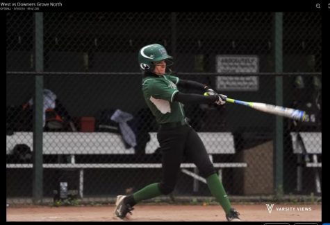 Katherine Porter playing in West's game against Downers Grove North High School.