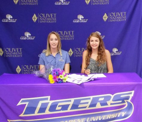 Katherine Porter becomes an official Olivet Tiger at her signing