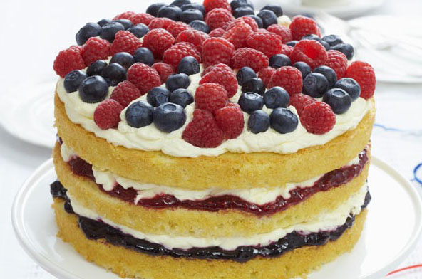 A delicious layer cake from the show, The Great British Baking Show