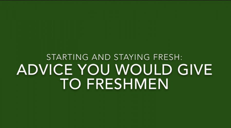 Starting and Staying Fresh: Advice You Would Give to Freshmen