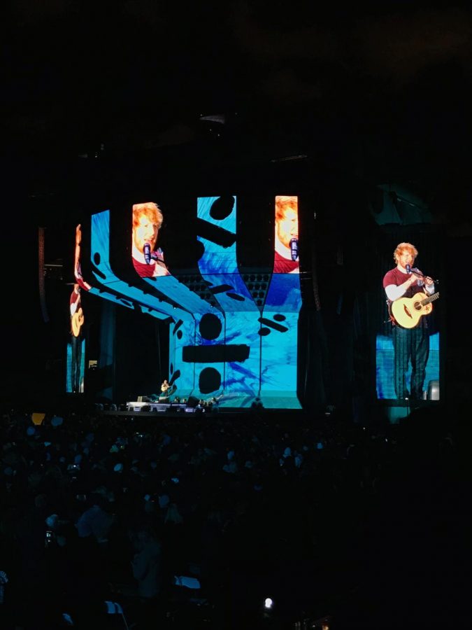 Ed+Sheeran+pauses+to+tell+a+funny+story+about+him+as+a+child.