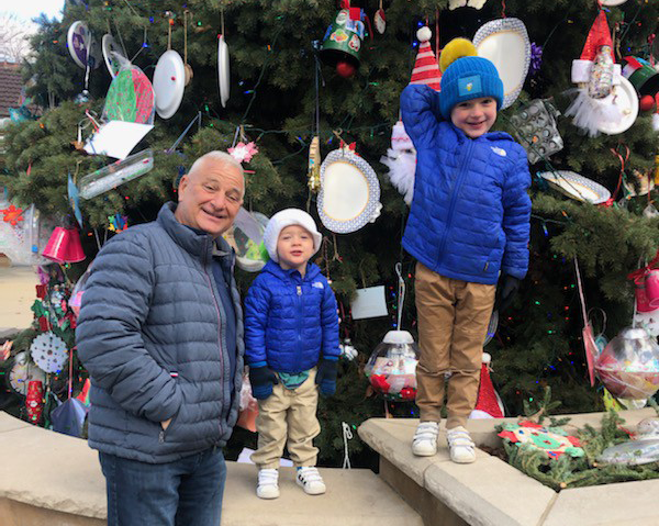 Mr. Mastandrea and his grandkids.